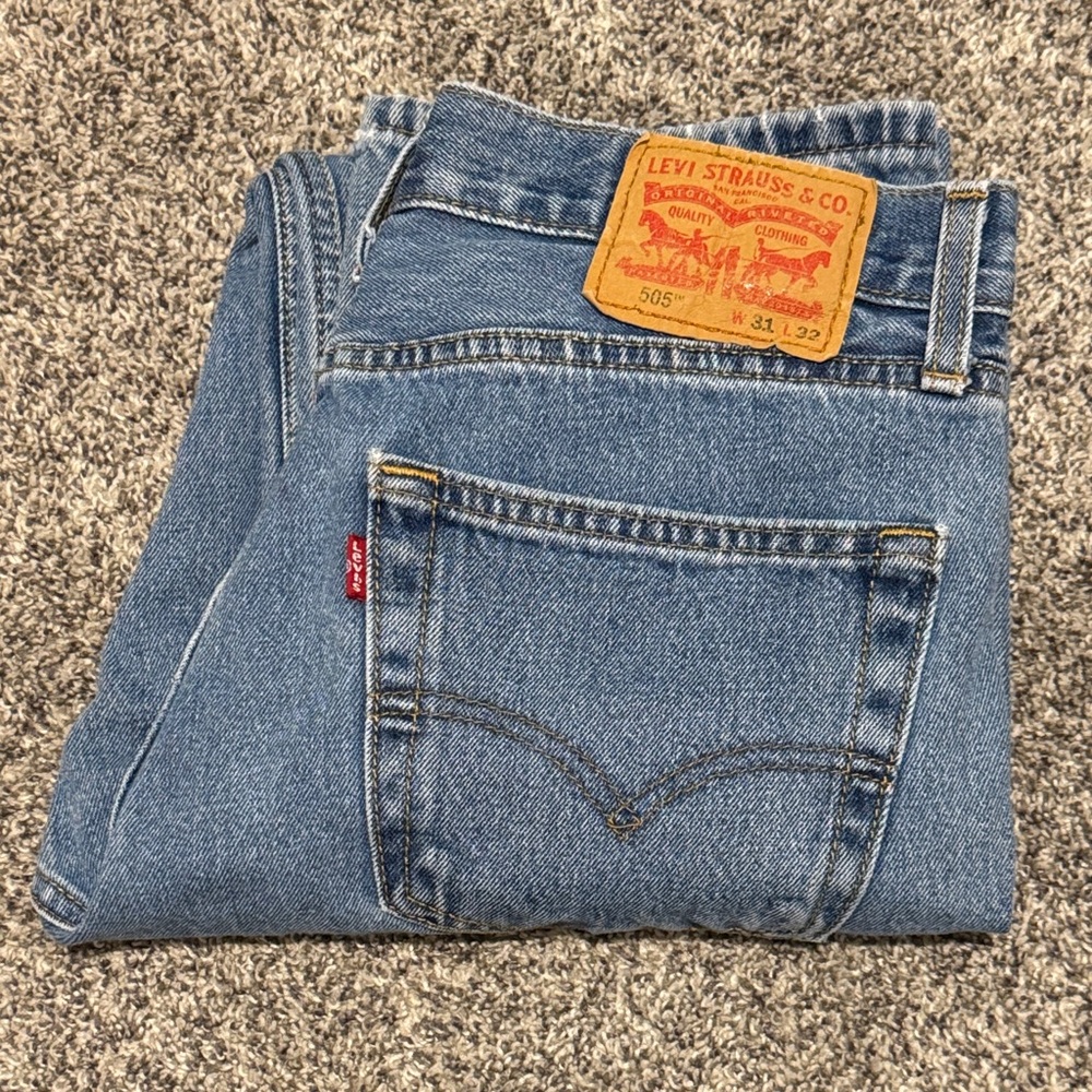 Levi's Men's 505 Straight Blue Jeans size 31x32